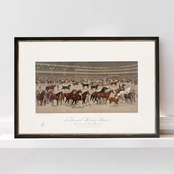 National Horse Show Print  Horse Painting  Antique Horse - Etsy | Etsy (US)