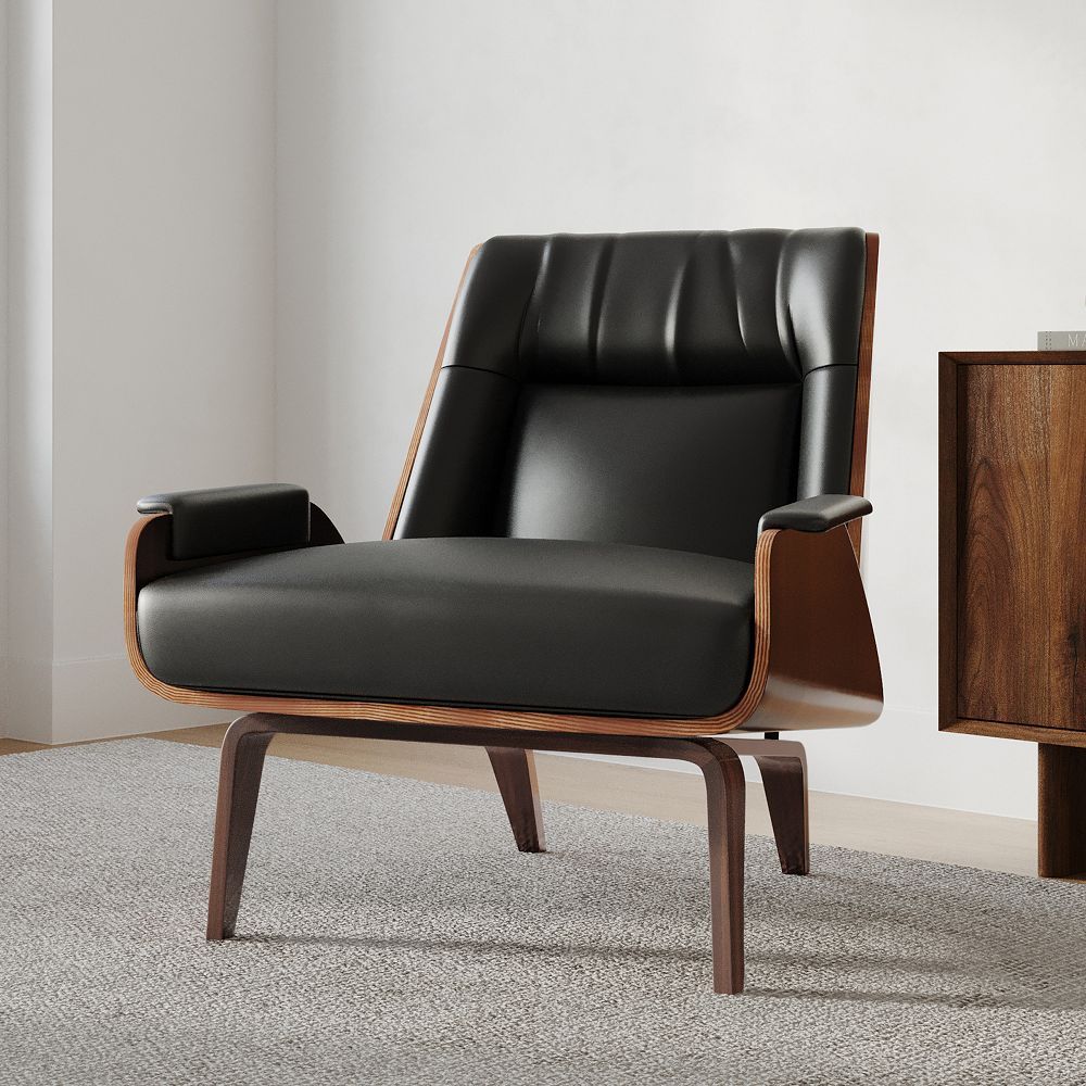 Paulo Bent Ply Leather Chair | West Elm (US)