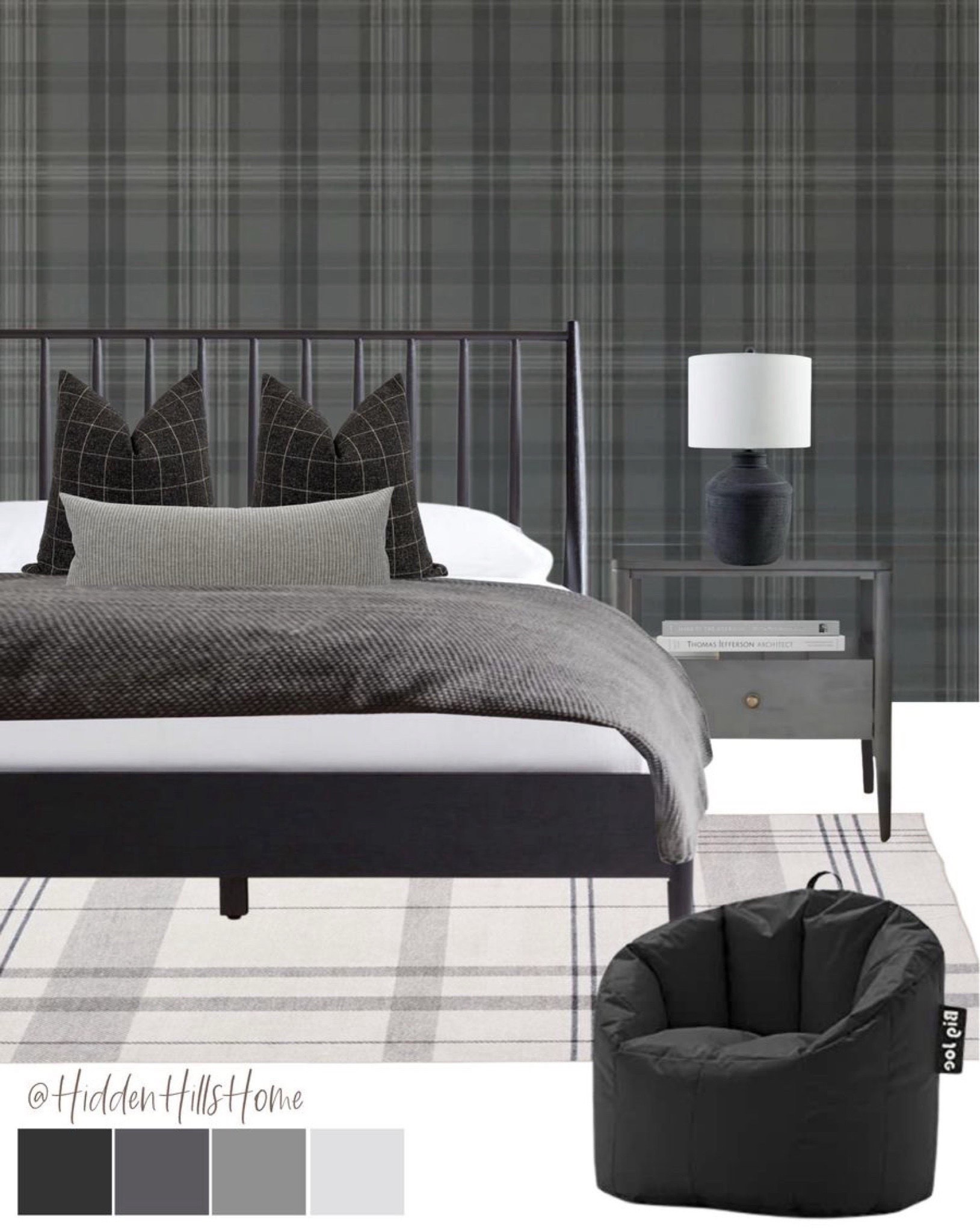 Teen boys bedroom mood board, masculine bedroom, plaid wallpaper for boys bedroom, teen bedroom design #boys

#LTKHome #LTKSaleAlert #LTKKids