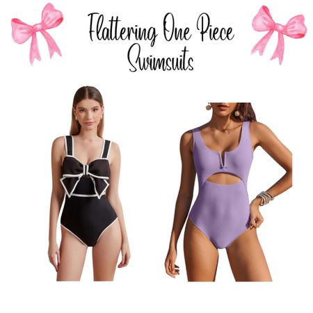 One piece swimsuit, bow swimsuit, flattering swimsuit

#LTKfindsunder50 #LTKSeasonal