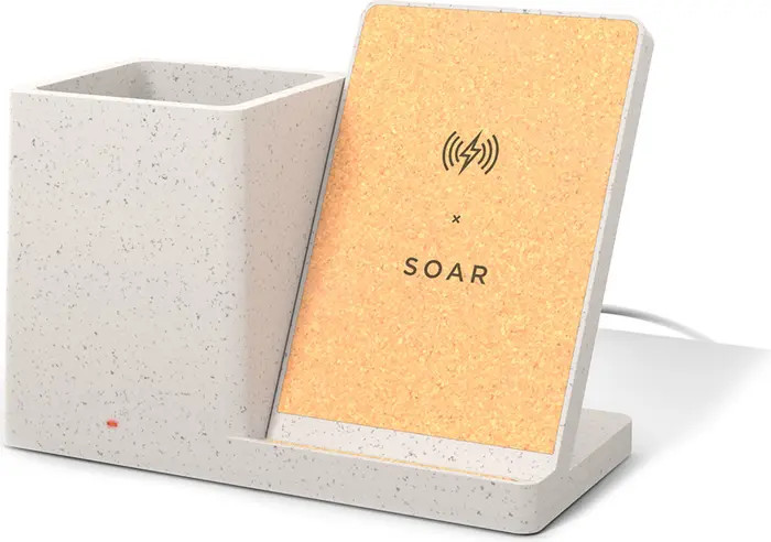 SOAR Wheat Fiber Wireless Charging Pen Cup with Wood | Nordstromrack | Nordstrom Rack
