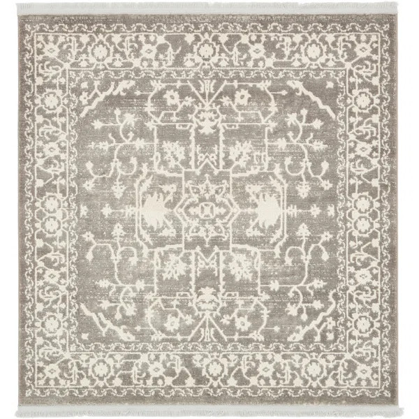 Leatherwood Oriental Light Gray/Ivory Area Rug | Wayfair Professional