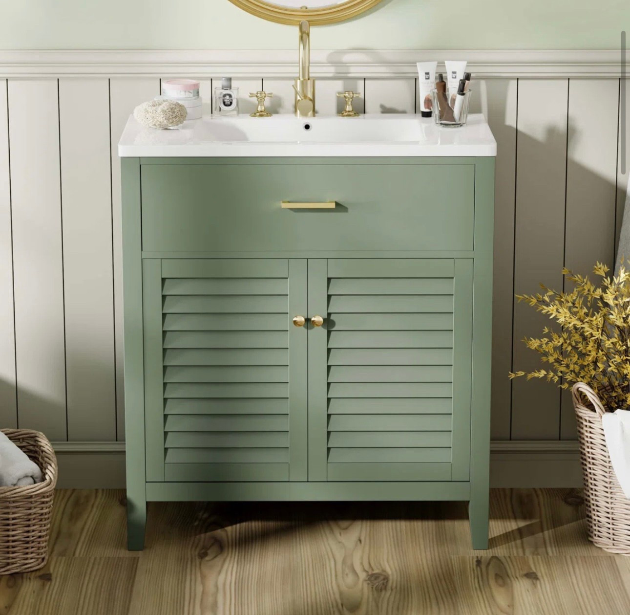 Half bathroom details, including this adorable vanity under $320! 🏡✨

#LTKHome #LTKFamily #LTKSaleAlert