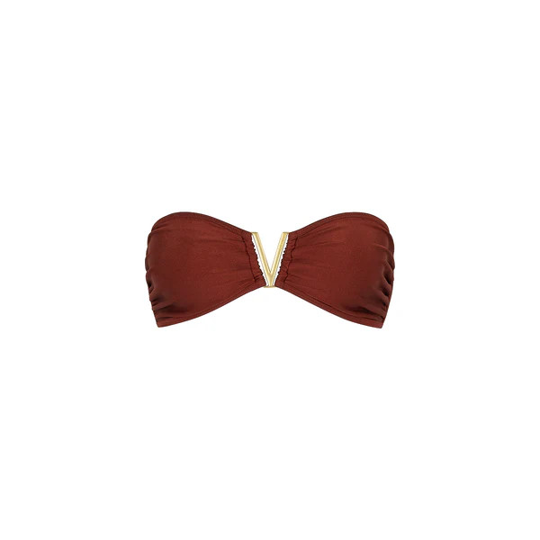 Mega V Strapless Bandeau Bikini Top - Cinnamon Sugar | Kulani Kinis US
