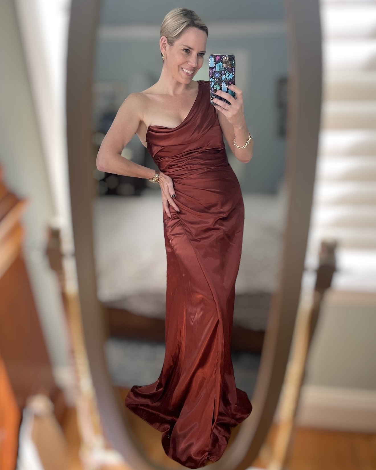 🍷 The Prettiest Cinnamon Satin Wedding Guest Dress ✨

Looking for a wedding guest dress that feels elegant but still has a little drama? This cinnamon satin gown is such a beautiful choice for fall and winter weddings! 🤎

I love the one-shoulder neckline, draped bodice, flattering ruching, and gorgeous floor-length silhouette. The rich reddish-brown shade is especially pretty for fall weddings, formal events, black-tie celebrations, or a special evening out. ✨

This Galina Signature gown from David’s Bridal is available in several beautiful colors, too!

Shop satin wedding guest dresses, cinnamon formal gowns, one-shoulder evening dresses, fall wedding guest outfits, mother of the bride dress inspiration, formal occasion dresses, elegant long gowns, and affordable formalwear. 🍂🥂

#LTKWedding #LTKOver40 #LTKootd