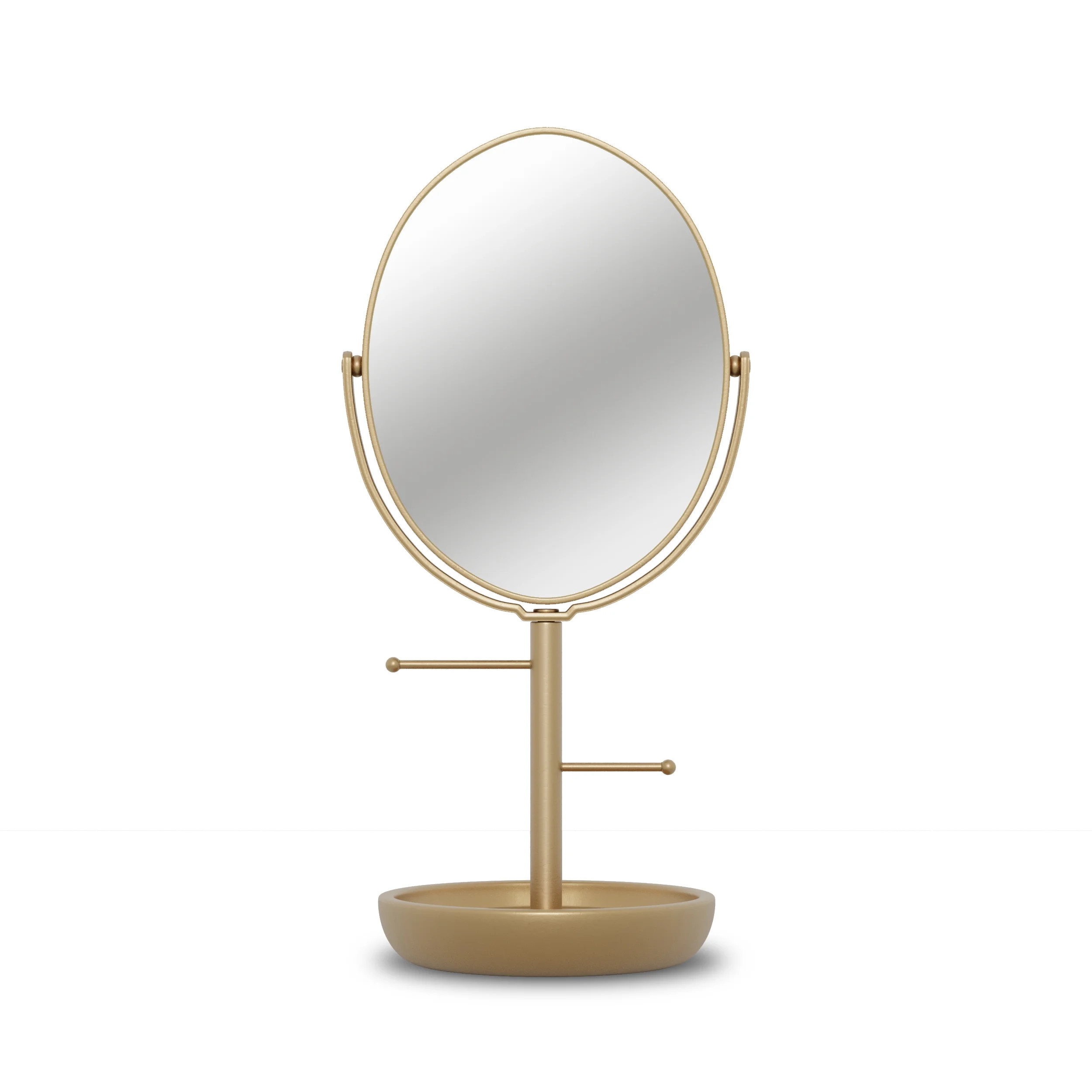 Beautiful Gold Vanity Mirror w/ Storage, Floral Design by Drew Barrymore – 1X Magnification, Sp... | Walmart (US)