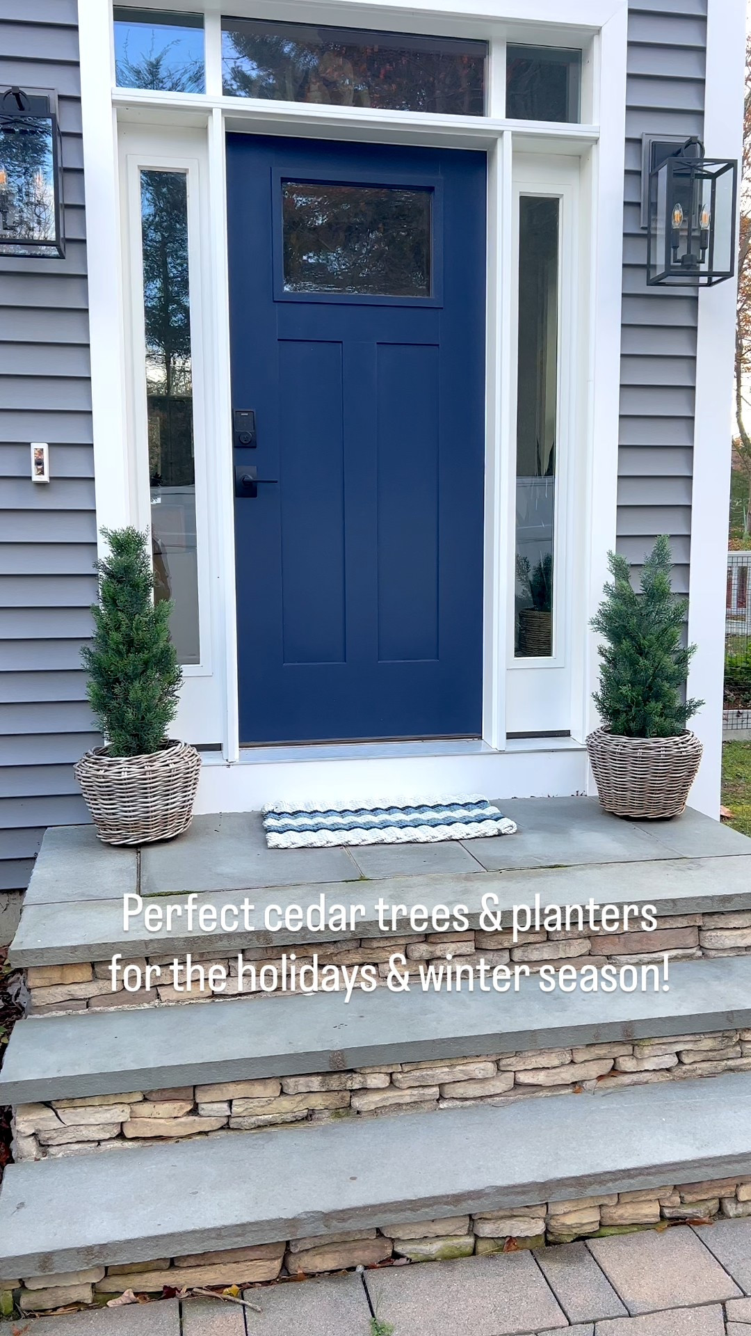 These mini cedar trees make great winter & holiday porch decor! I have them in the medium size outdoor planter basket (and added some stone to the planters to keep the wind from blowing them over). You can even add some pretty white lights to them!
-
holiday porch decor, winter porch decor, front step decor, evergreen trees, faux winter plants, amazon planters, amazon baskets, weather resistant baskets, outdoor baskets, amazon trees, amazon holiday decor, amazon christmas decor, rope mat, outdoor rugs, outdoor mats, coastal doormats, outdoor greenery

#LTKHome #LTKHoliday #LTKSeasonal