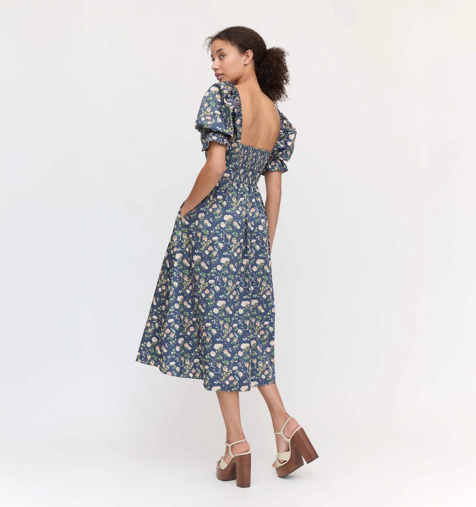 The Ophelia Dress - Navy Bluebonnet | Hill House Home US