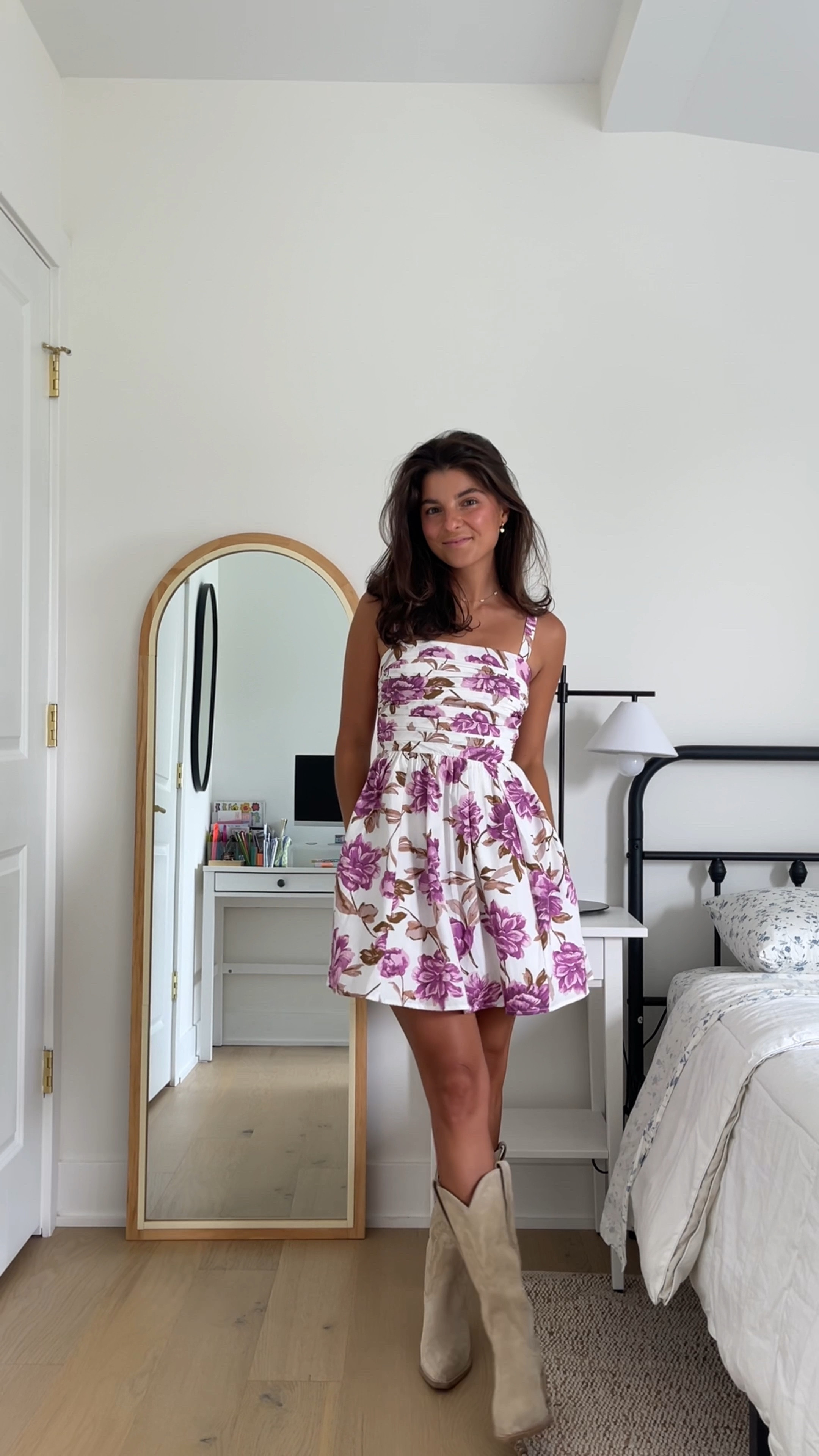 knee length dresses for ladies Zip Up Wide Strap Mini Dress – Abela Story main image 0