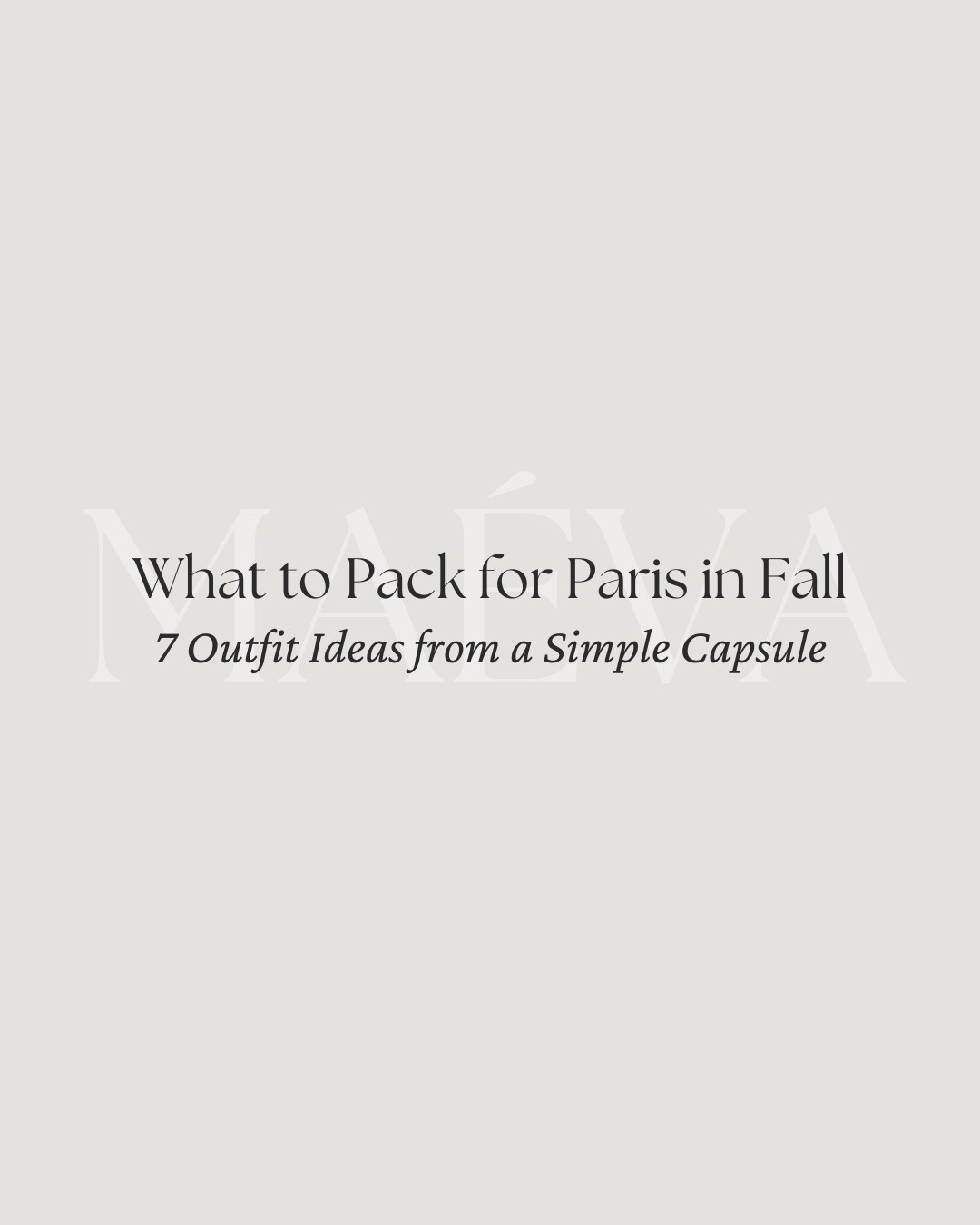 Dreaming of crisp mornings and golden leaves? Here’s what to pack for your next autumn adventure to Paris 🍂

This capsule creates a timeless base wardrobe you can layer on with your own personal touches 🤎 Whether you are strolling Luxembourg Gardens, shopping in Le Marais, or staying close to home, these 7 outfits show how a few essentials can take you anywhere! Cozy knits, polished trench coats, and walkable shoes make every moment chic and effortless! 

Style Tips: ✔️ Build a versatile base with neutral staples that you can layer on for warmth or polish ✔️ A trench coat is your fall hero piece, instantly elevating any outfit ✔️ Add one playful element, like leopard print or bold lipstick ✔️ Choose walkable shoes like loafers, ankle boots, or chic flats ✔️ Keep accessories simple and dainty for a Parisienne touch ✔️ Leave suitcase space for shopping! 

🤎 Adore this capsule? Comment SHOP to receive a DM with the link or head to the link in bio to shop the outfits & more! 

✨ Discover the latest article about this edit and French-inspired style at maevawithamour.com

👉 Save & Follow to discover French-inspired style and wardrobe tips, designed to elevate your everyday fashion!

With Amour, M.

#autumnoutfit #earlyfall #outfitinspo #stylingtips #frenchstyle #parisianstyle #capsulewardrobe #Paris 

#LTKTravel #LTKSeasonal #LTKStyleTip