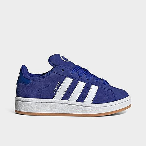 adidas Little Kids Originals Campus 00s Elastic Lace Shoes in Semi Lucid Blue/White/Gum Size: 2.5 | JD Sports (US)