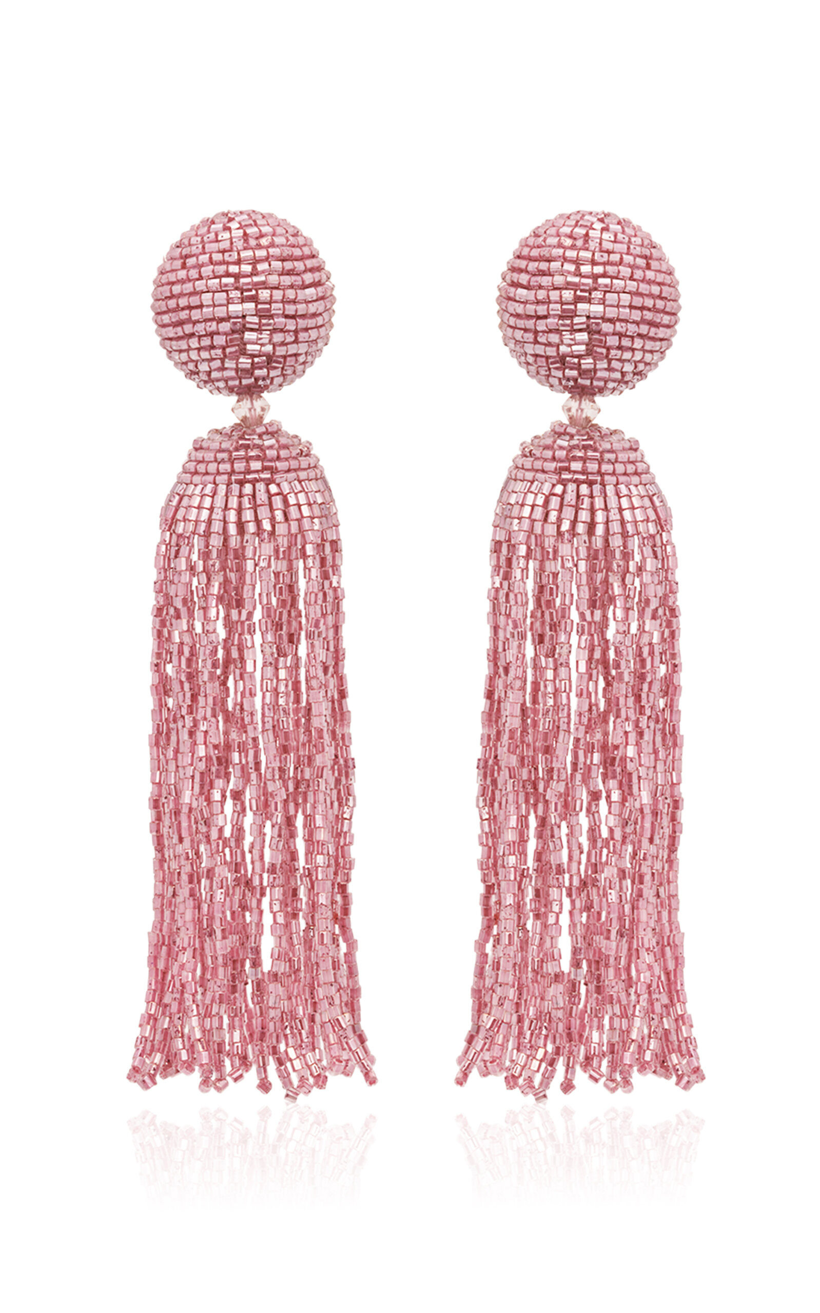 Metallic Beaded Tassel Earrings | Moda Operandi (Global)