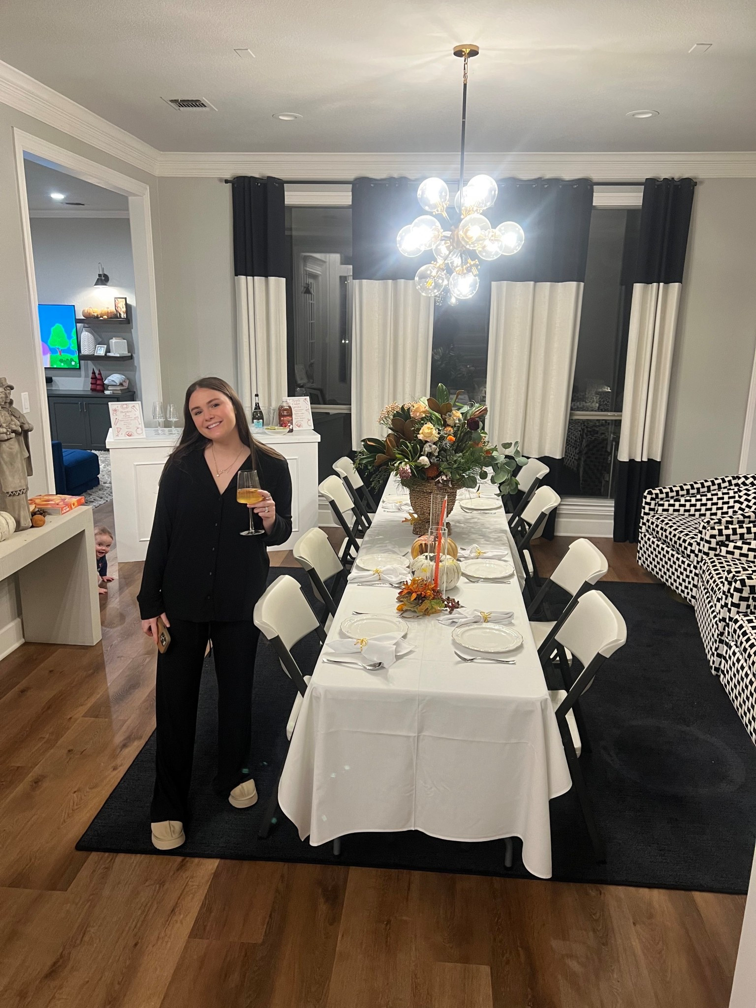 Friendsgiving pajama
Party 
Wearing size medium !


#LTKmomlife #LTKCyberWeek #LTKgrwm
