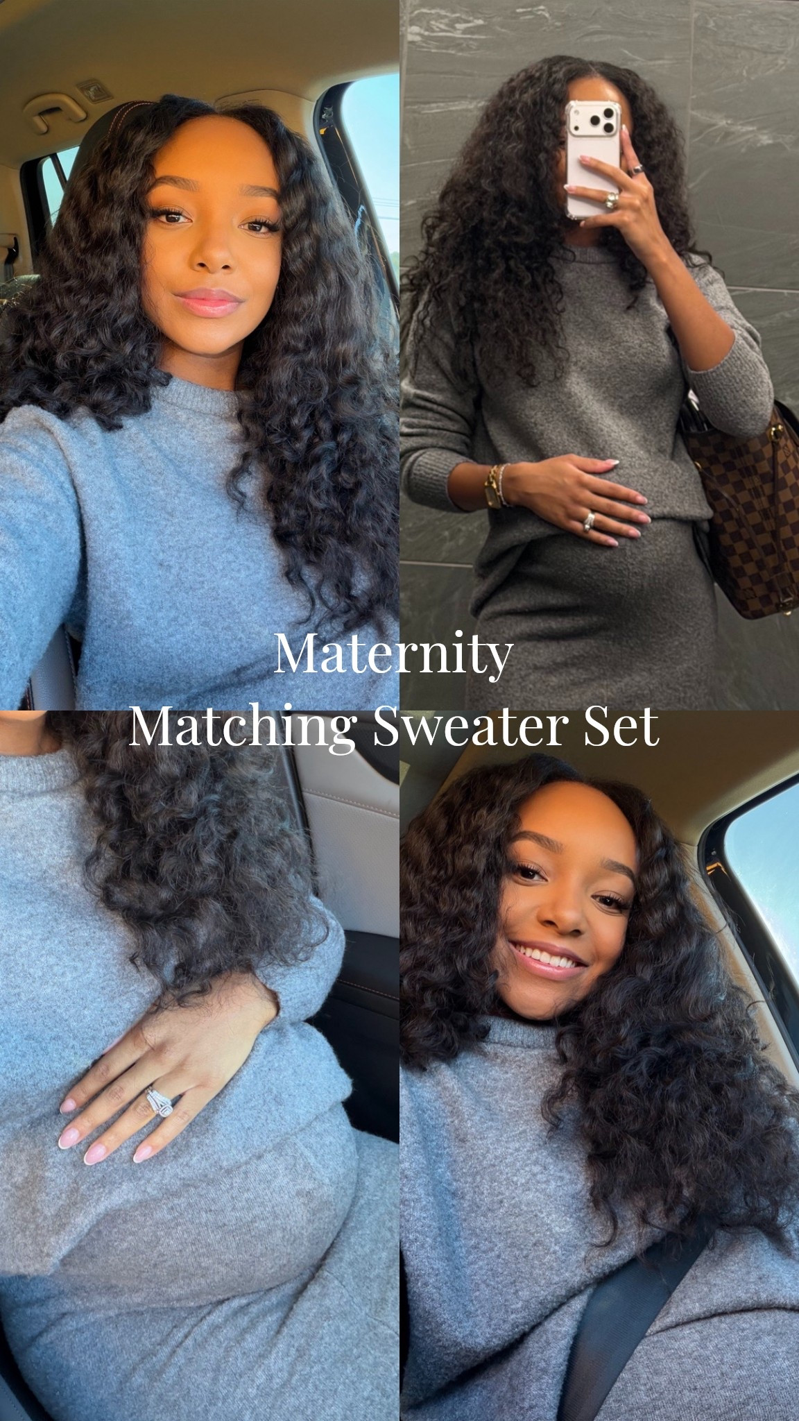 Express Gray Sweater Matching Set, Matching Skirt Set, Gray Maxi Skirt, Express Fashion Finds. 