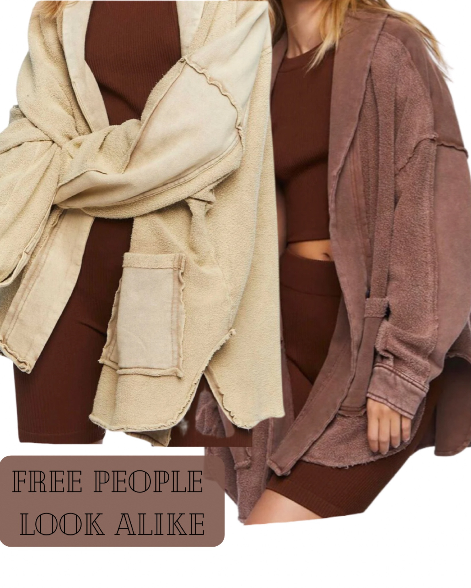 Free people dupe! Reverse fleece free people look alike from forever 21 
#freepeopledupe #forever21 #lookforless #dupe #freepeoplelookalike #lookalike #FP