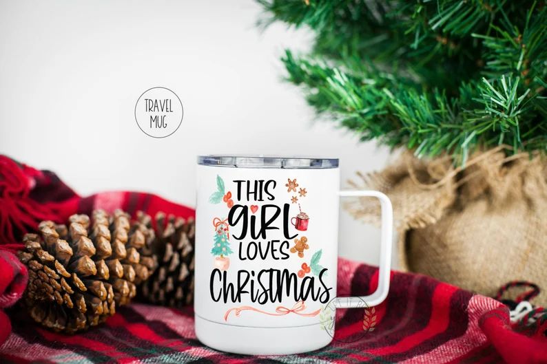 This Girl Loves Christmas Gifts for Her Christmas Mug | Etsy | Etsy (US)