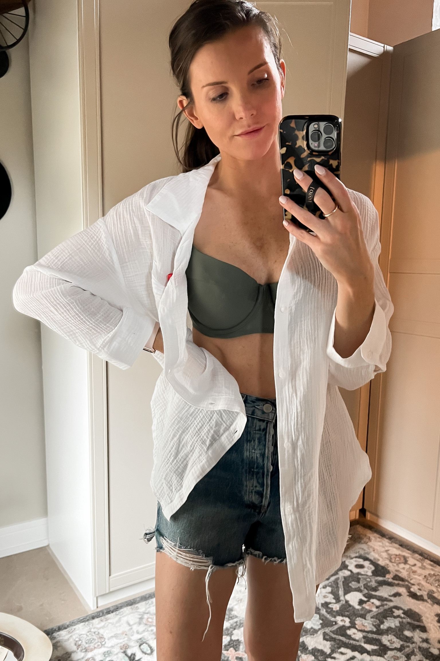 Linen white swim cover up from target - also wear as a summer button up with shorts. Sized up for a more flowy fit / I got a medium!

#LTKsalealert #LTKtravel #LTKunder50