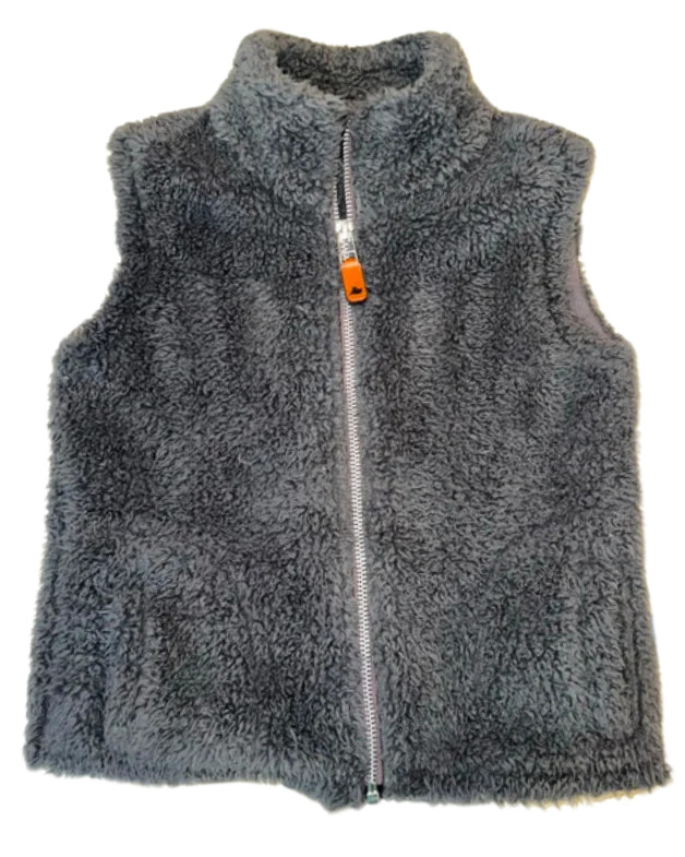Sherpa Fleece Vest for Kids - Gray | castles & crowns