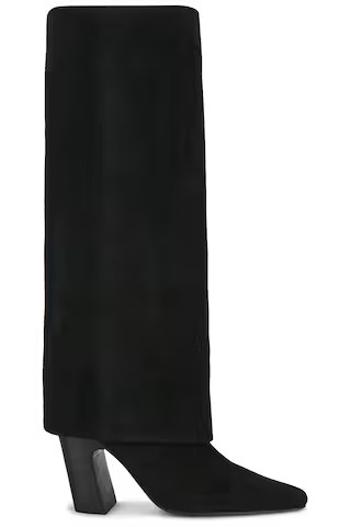 RAYE Briella Fold Over Boot in Black from Revolve.com | Revolve Clothing (Global)