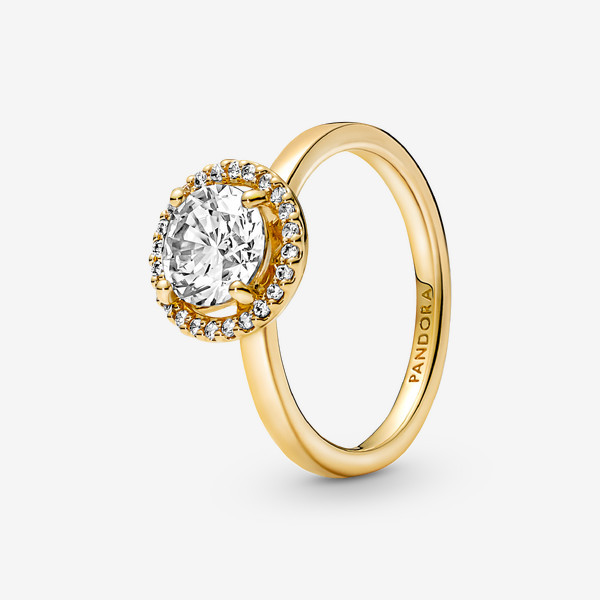 Pandora Sparkling Round Halo Ring | Pandora US