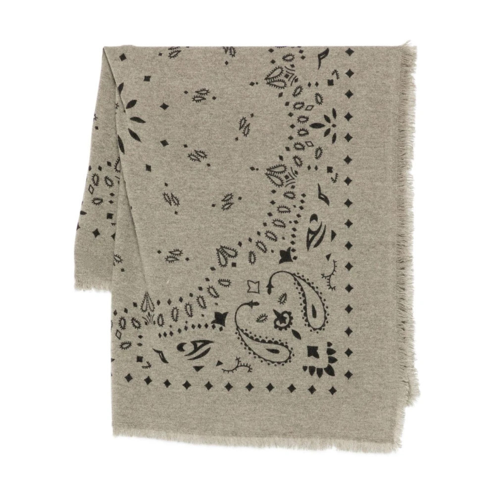 Hachiko Paisley Cashmere Scarf - female - KUJTEN - Winter Scarves - Green - ONE SIZE - Accessories | Miinto UK Ltd