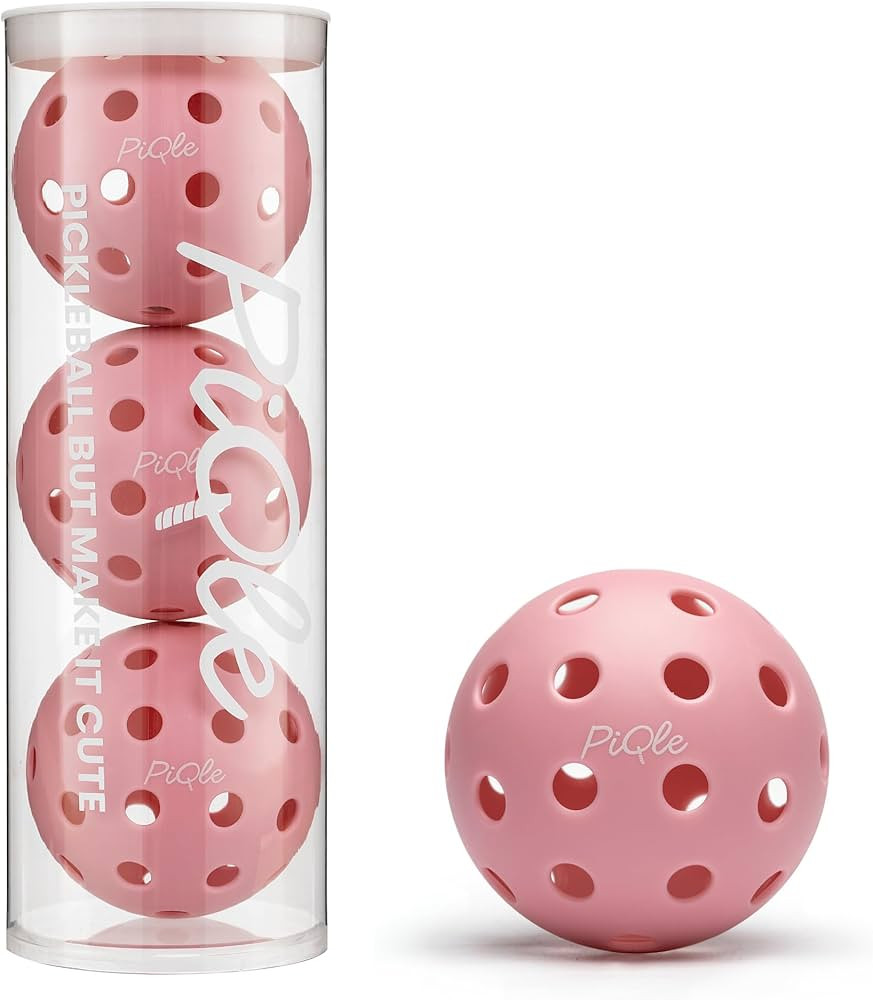 Cute Pink Pickleball Balls 3-Pack, 40 Hole Outdoor Pickleball Balls | Amazon (US)