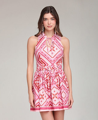 Avec Les Filles Women's Sleeveless Tie Detail Mini Dress - Macy's | Macy's