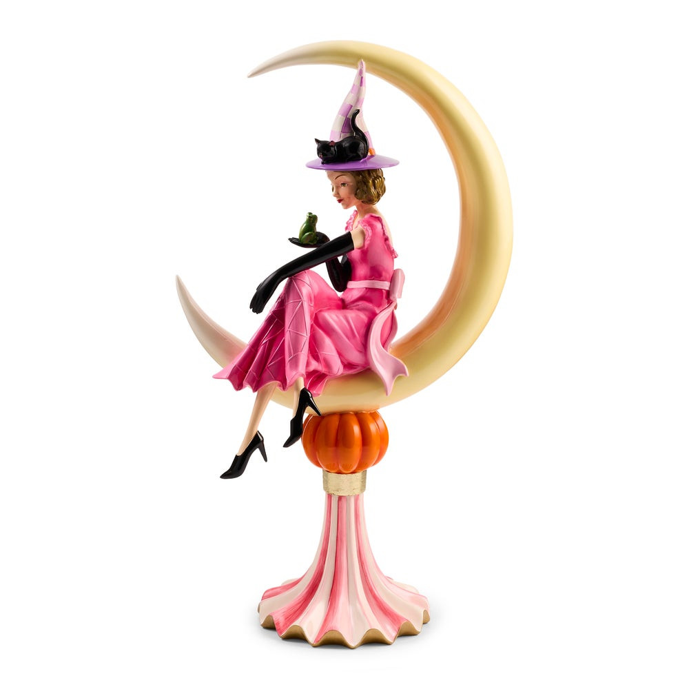 Glam 'o' ween Witch on Moon Figurine | MacKenzie-Childs