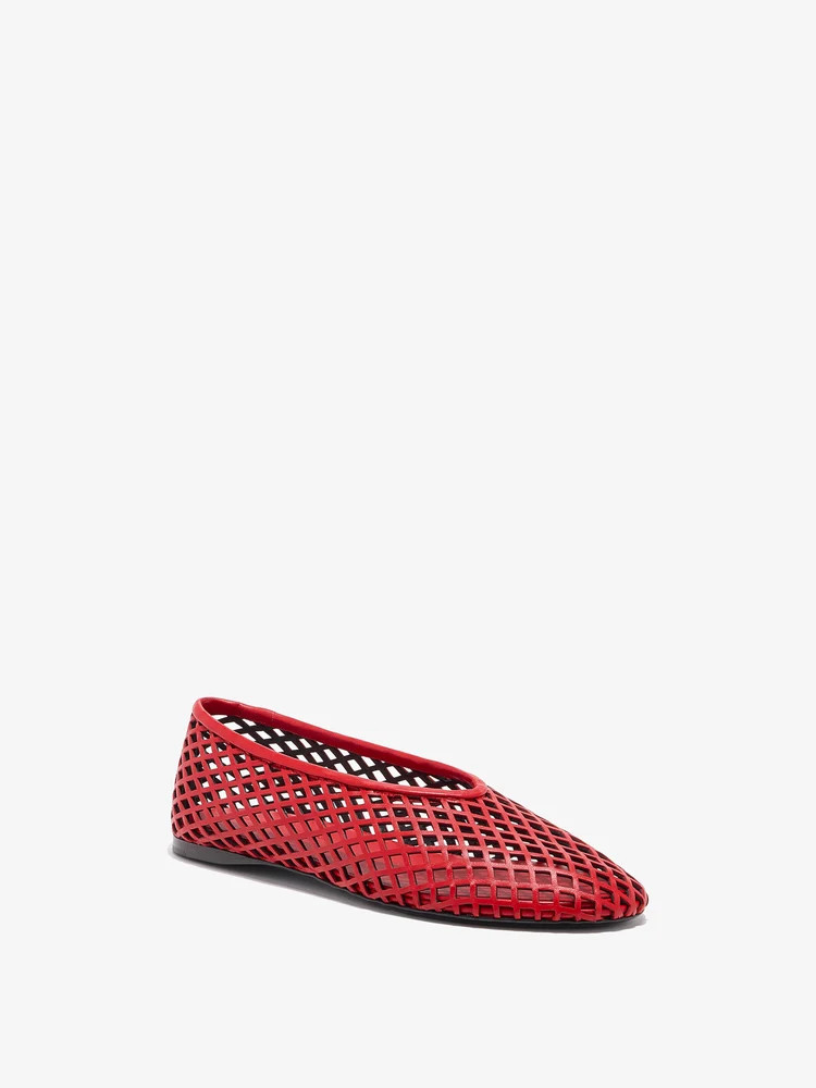Proenza Schouler Tee Perforated Ballet Flats- Red | Proenza Schouler LLC