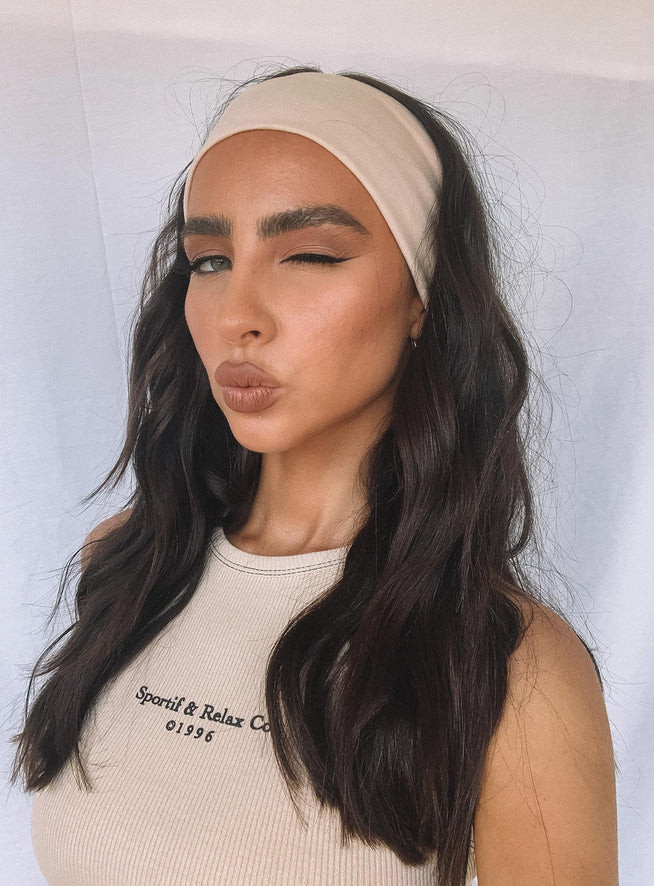 The Juney Headband Beige | Princess Polly US