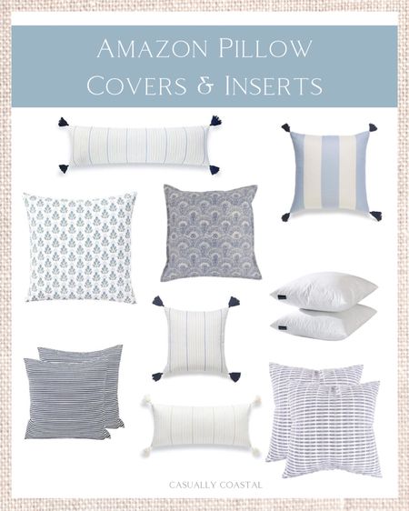 Sharing some of my favorite affordable pillow covers from Amazon, including several Serena & Lily dupes!
-
Amazon pillows, blue and white pillows, blue and white pillow covers, coastal pillows, coastal throw pillows, coastal pillow covers, coastal living room, living room decor, 20x20 pillow covers, lumbar pillow covers, Euro pillow covers, feather pillow inserts, Amazon home

#LTKunder100 #LTKFind #LTKhome