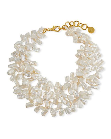NEST Jewelry Pearl Cluster Statement Necklace | Neiman Marcus