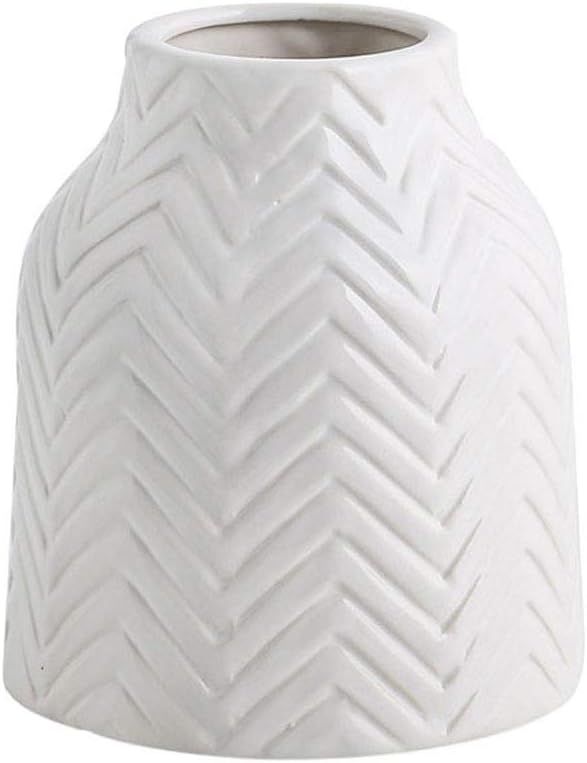 Ceramic Vases,White Ceramic Vase,Vase Pottery Vase Handmade Cute Flower Vase for Home Décor (Sma... | Amazon (US)