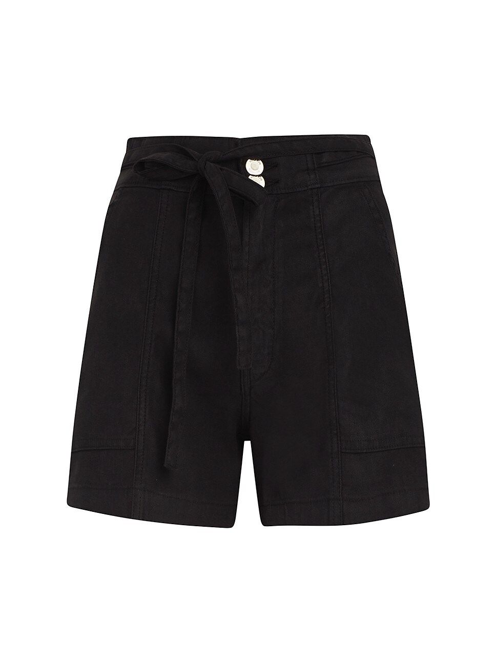 Linen-Blend Denim High-Rise Shorts | Saks Fifth Avenue