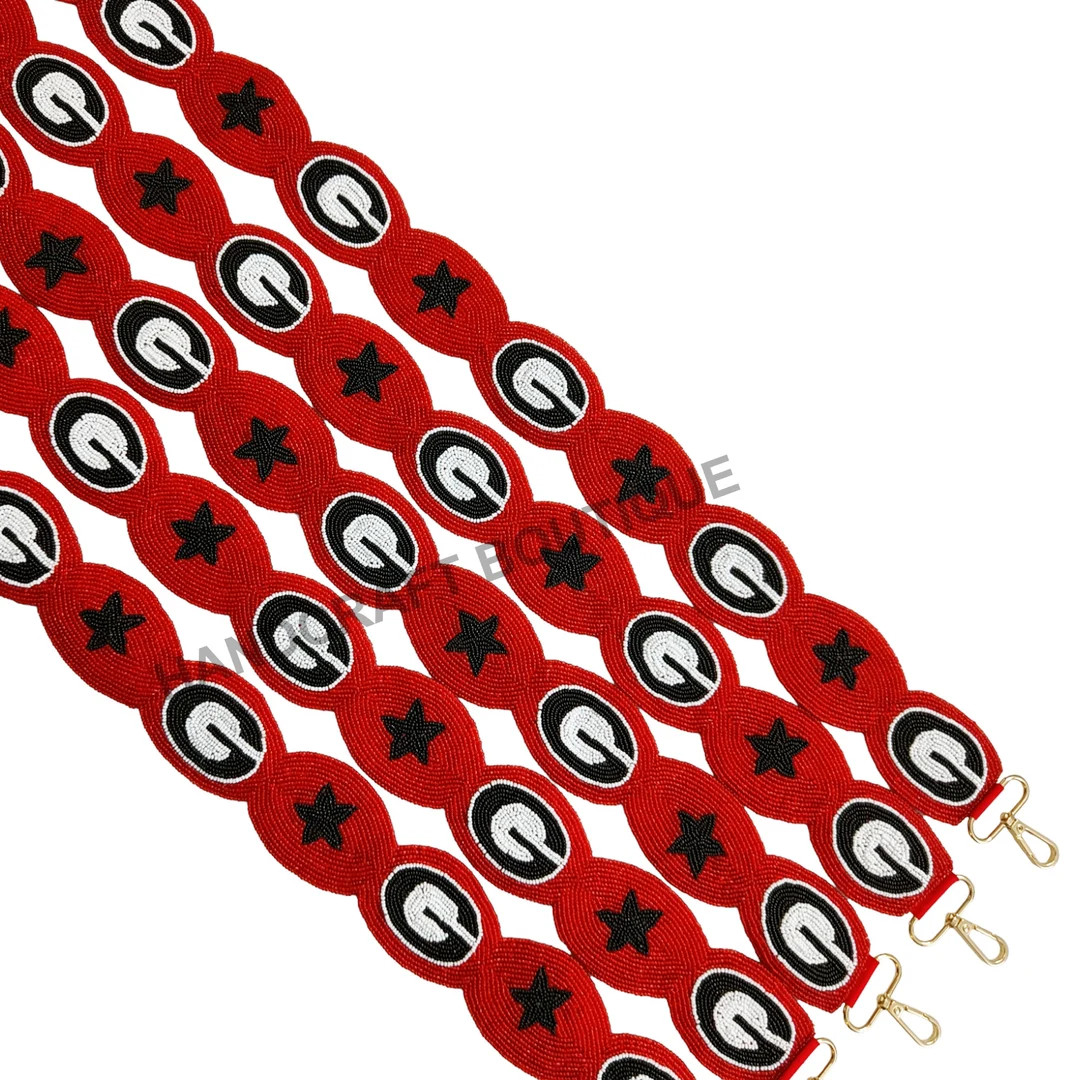Gameday Beaded Strap, Go Dawgs Strap, Customized Beaded Strap, College Custom Bag Strap, Georgia ... | Etsy (US)