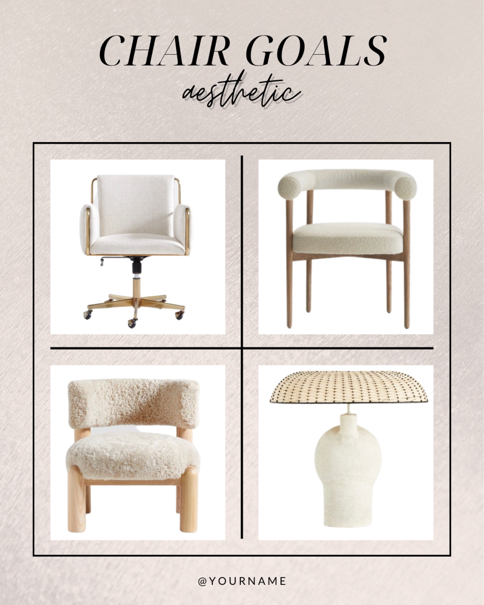Crate and barrel chair goals that follow that Sherpa trending aesthetic! Love the style! Lamp, office chair, and two accent chair currently on sale 

#LTKhome #LTKsalealert