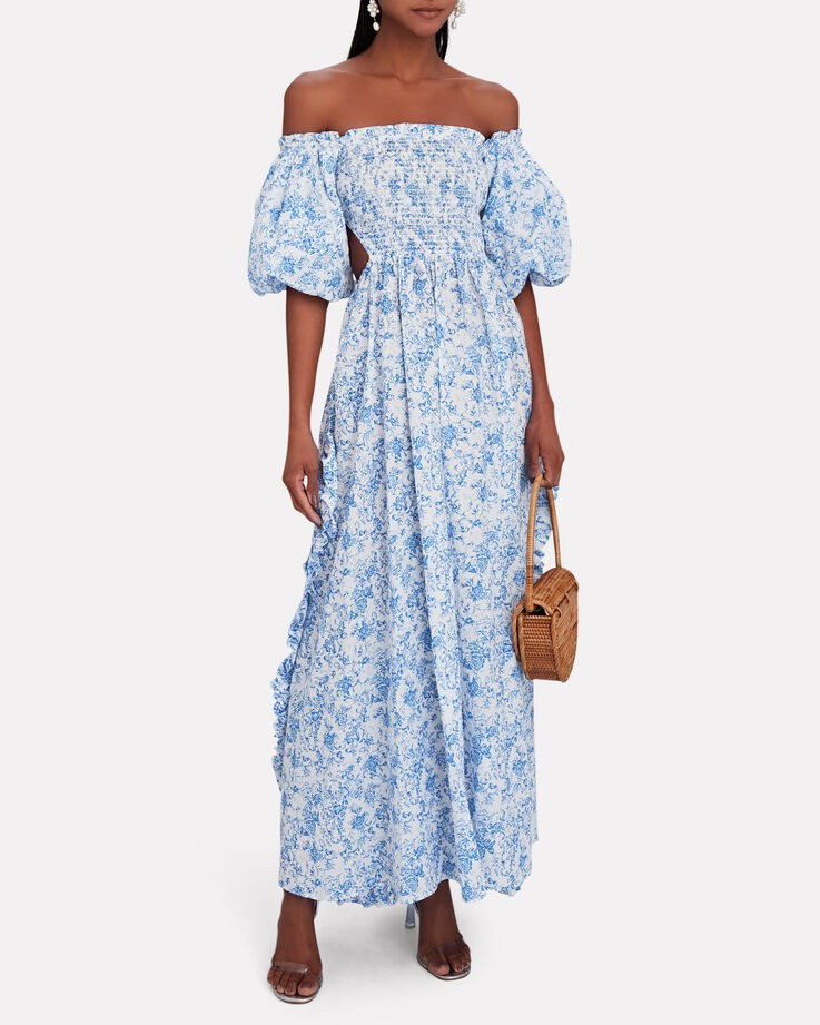 Tara Puff-Sleeved Floral Maxi Dress | INTERMIX
