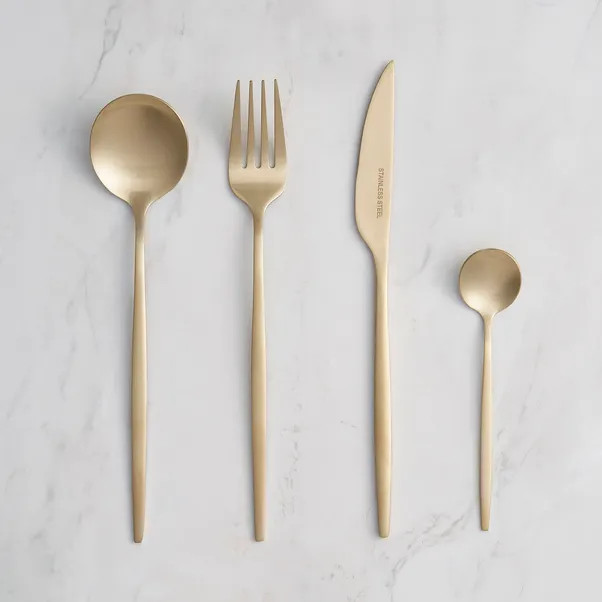 Hexham Gilver 16 Piece Cutlery Set | Dunelm (migrated)