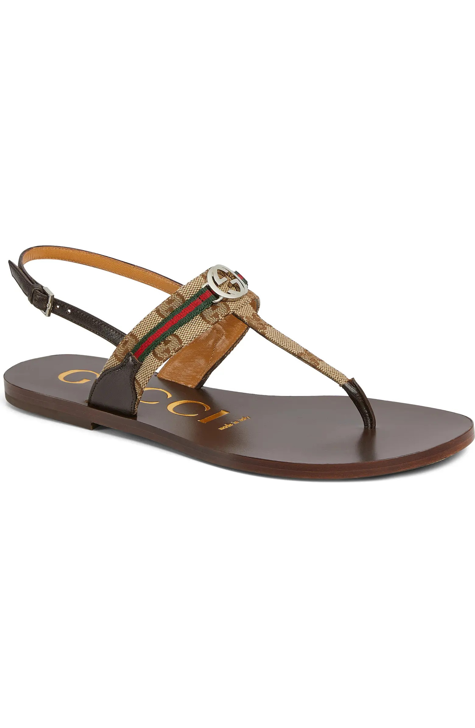 Interlocking G Web Slingback Sandal (Women) | Nordstrom