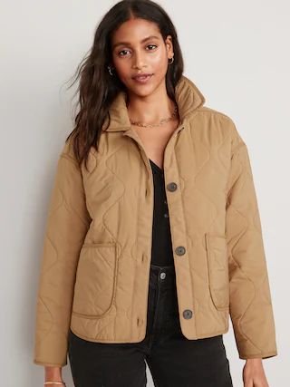 Oversized Quilted Utility Jacket for Women | Old Navy (CA)