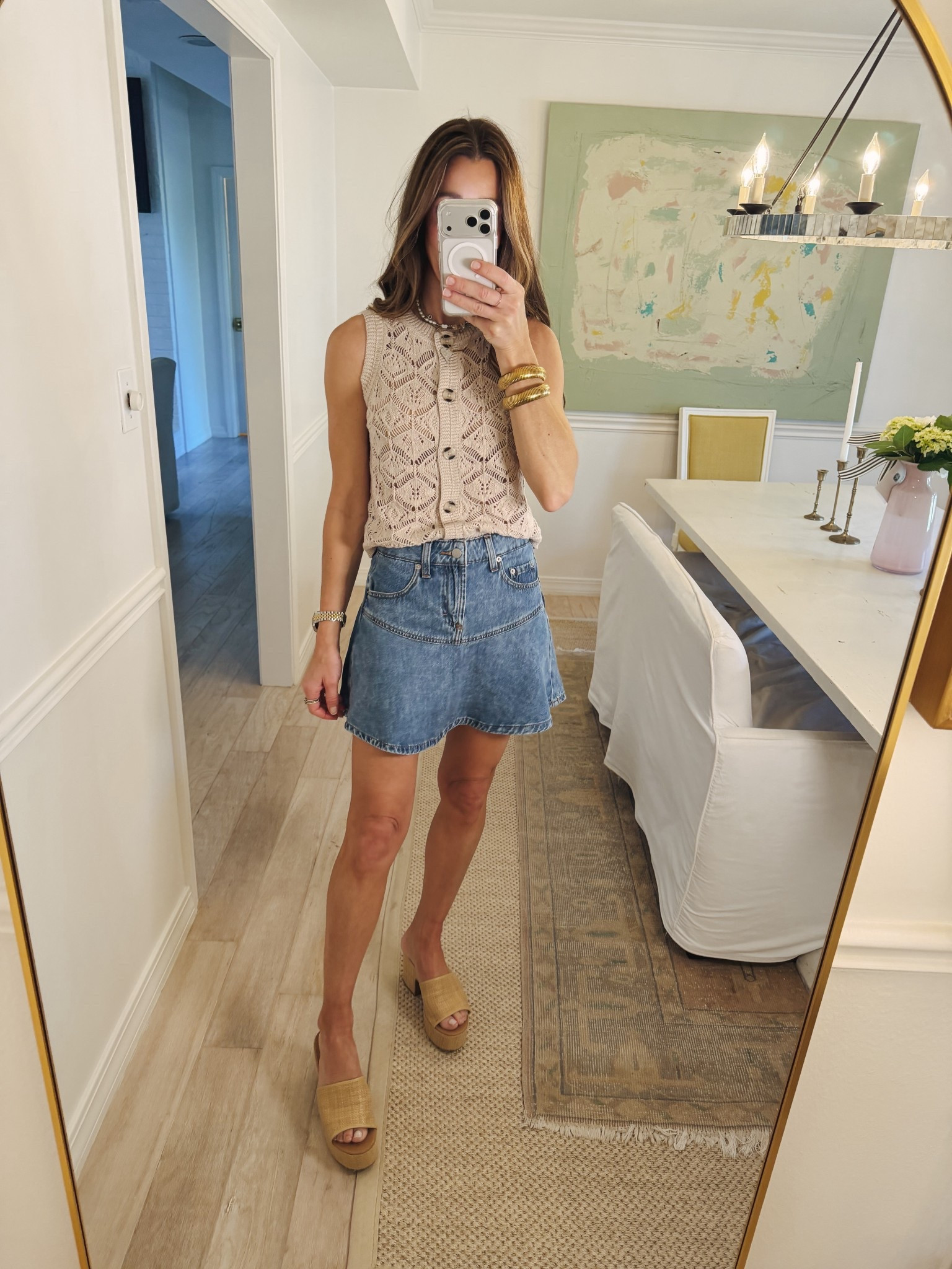 Paired the same knit vest style top from Target with the cutest denim skirt 

#LTKOver40 #LTKootd #LTKmomlife