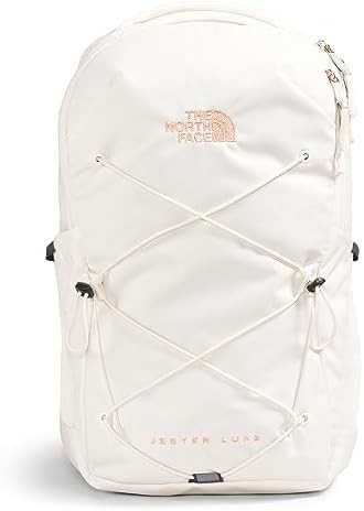 THE NORTH FACE Women's Jester Luxe Everyday Laptop Backpack, Gardenia White/Burnt Coral Metallic,... | Amazon (US)