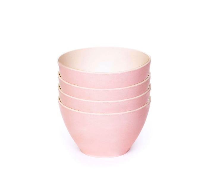 Bamboo Individual Bowl, Set of 4 - Blush | Pottery Barn (US)