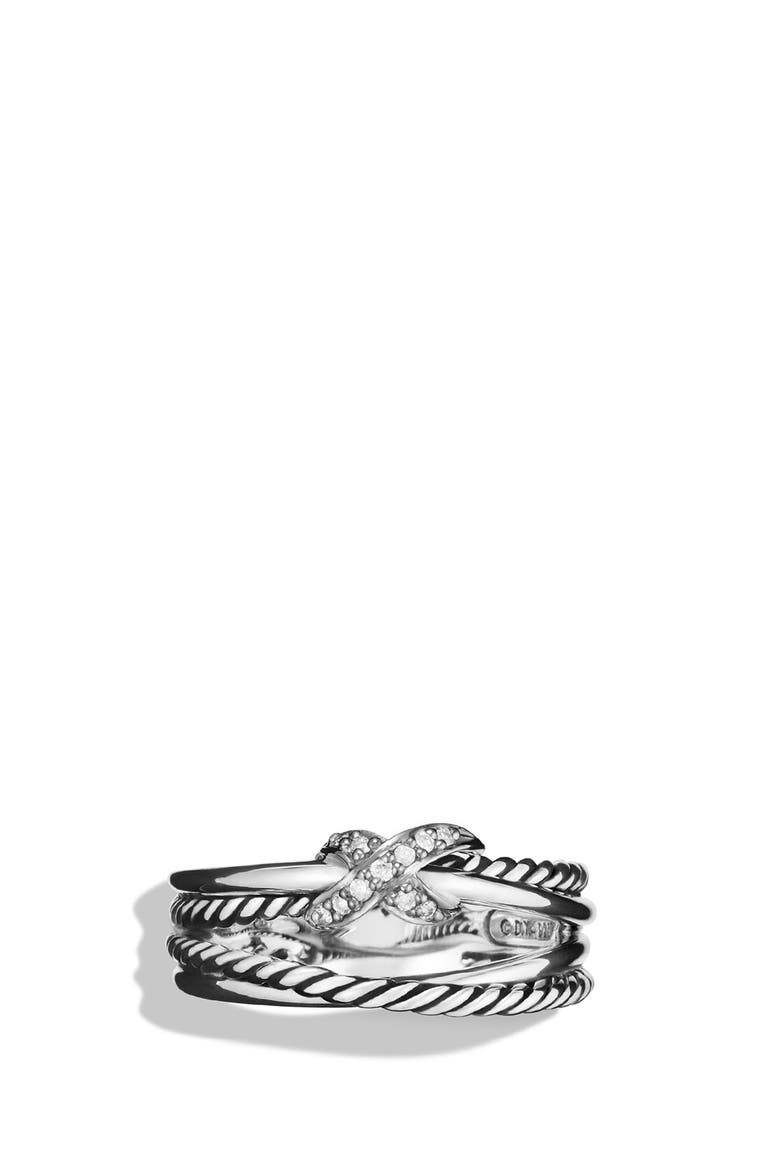 X Crossover Ring with Diamonds | Nordstrom