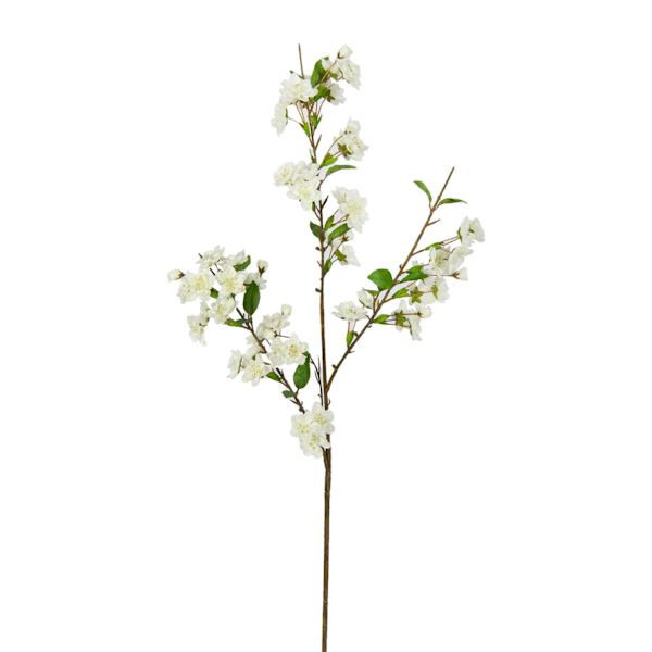 Cream Cherry Blossom Floral Spray, 44", White, Fabric, sold by At Home | At Home