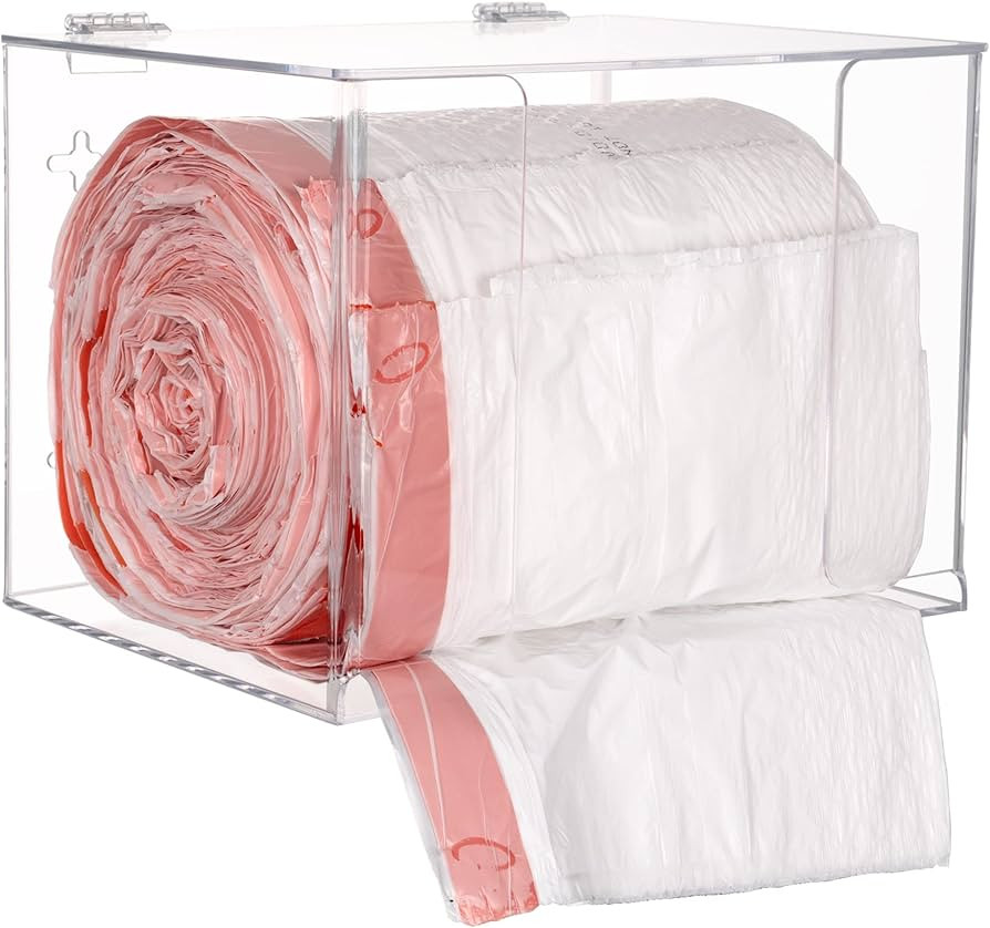 Aphbrada Large Trash Bag Dispenser Roll Holder, Wall Mount Acrylic Garbage Bag Dispenser Roll Hol... | Amazon (US)