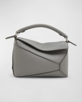 Loewe Puzzle Edge Mini Top-Handle Bag in Grained Leather | Neiman Marcus