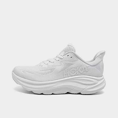 Hoka Women's Clifton 10 Running Shoes in White/White Size 9.5 Knit/Jacquard | Finish Line (US)