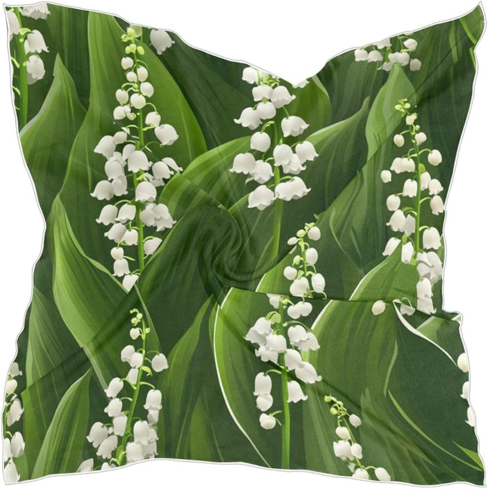Finland Lily Of Valley Beauty silk scarf scarf essentials for men for winter bufanda para mujer e... | Amazon (UK)