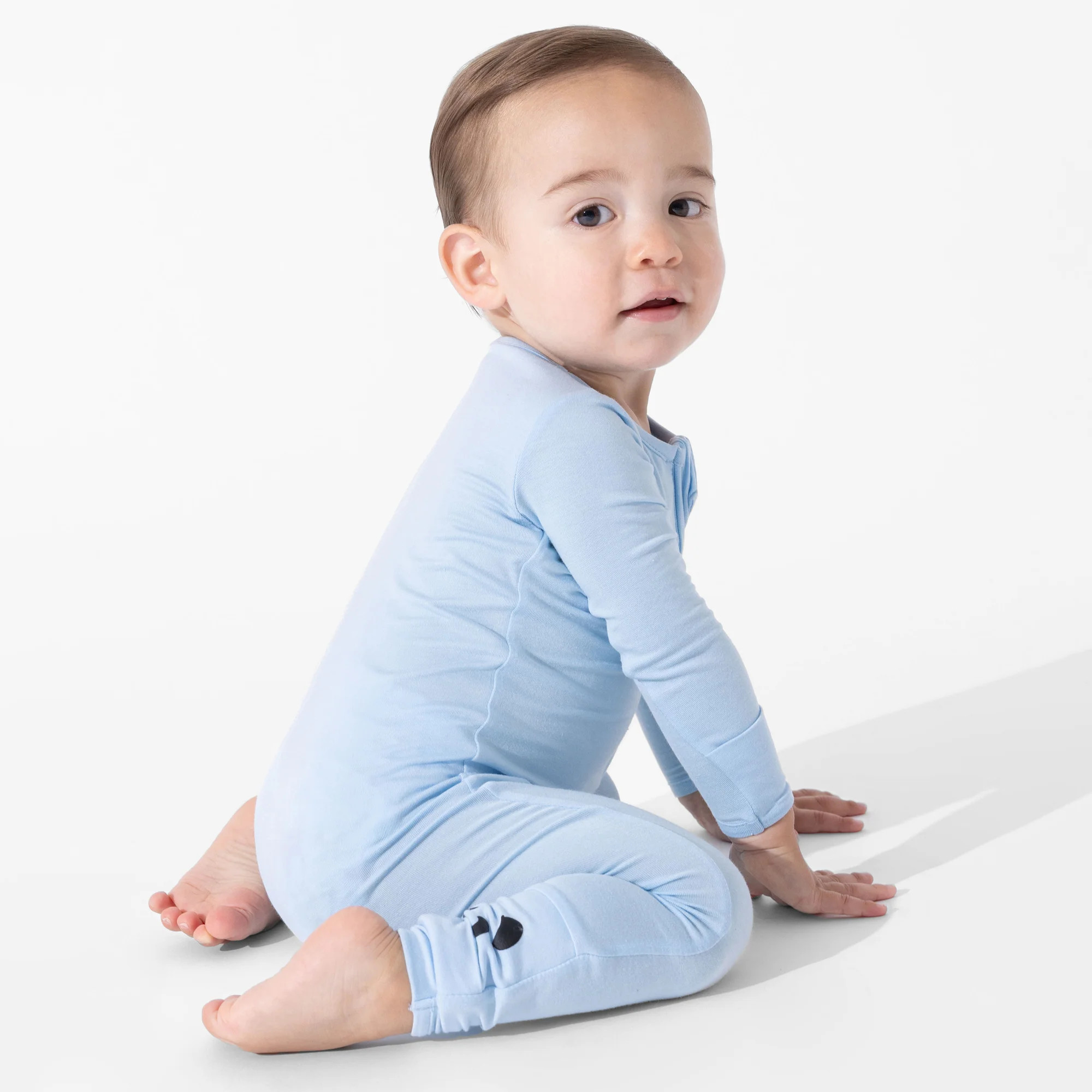 Sky Blue Bamboo Convertible Footie | Bellabu Bear